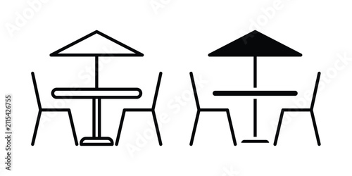 Terrace icon simple designs collection