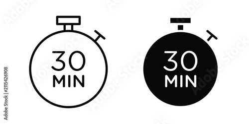 30 minutes icon simple designs collection