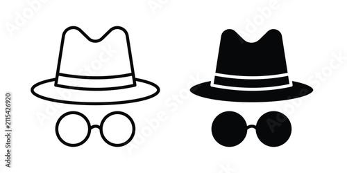 Obraz na płótnie Incognito icon simple designs collection