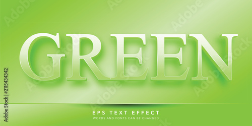 green editable text effect