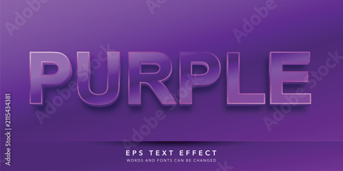 purple editable text effect