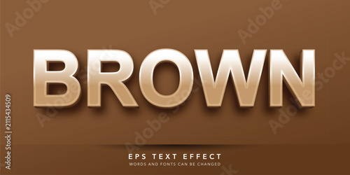 brown editable text effect