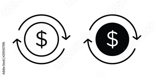 reimbursement icon flat clipart pack