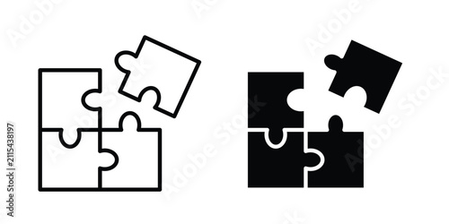 jigsaw icon flat clipart pack