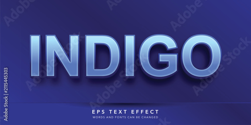 indigo editable text effect