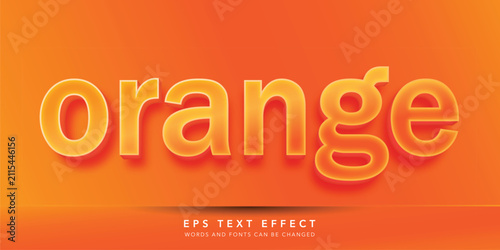 orange editable text effect