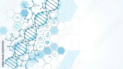 Abstract DNA Helix Molecular Structure Background.