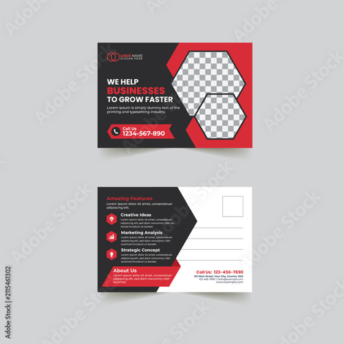 Creative modern corporate business postcard EDDM design template