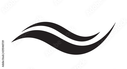 Abstract wave shape design element for modern graphic layouts.