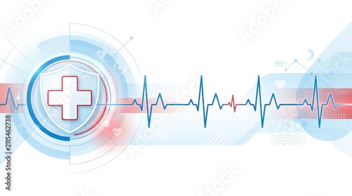 Modern Medical Healthcare Technology Background Design.
