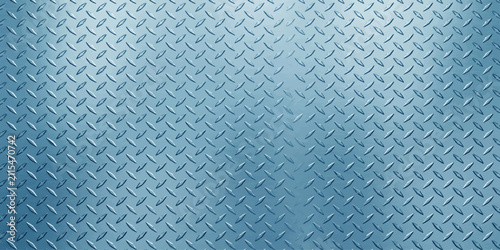 Fotografie A metallic diamond plate texture with a brushed finish, offering a robust and industrial aesthetic