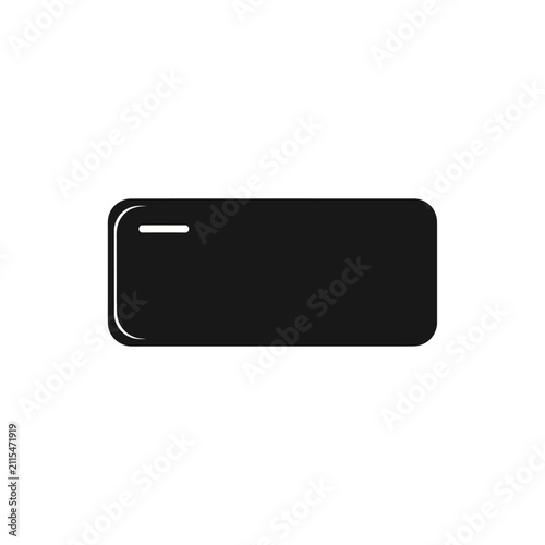 Minimalist Black Cable Label Tag Icon for Wire Organization and Identification