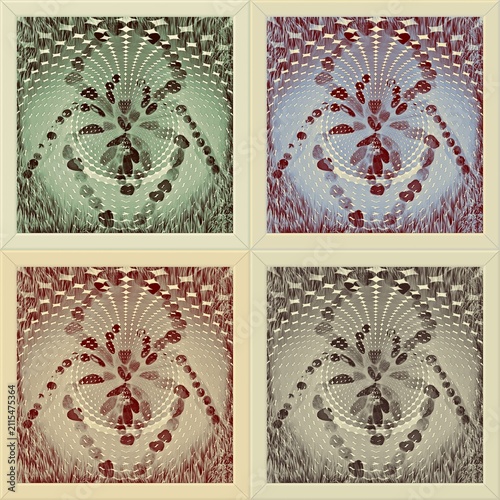 set of spider inspired like elements