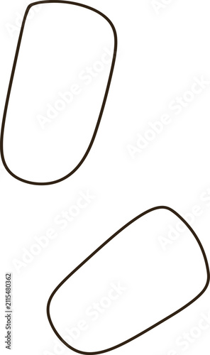 Cute Surprise Shock Thick Line Art Minimalist Exclamation Mark Cartoon Coloring Page