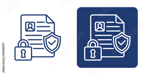 Data Privacy icon, with contrast background.