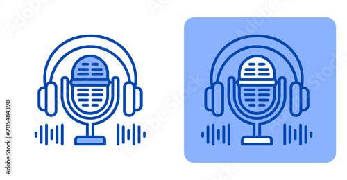 Bild auf Leinwand Podcast icon, with contrast background.