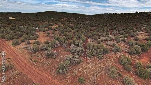 aerial view of hill