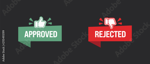 Foto Approved or Rejected Icons: A clear visual representation of a decision-making process