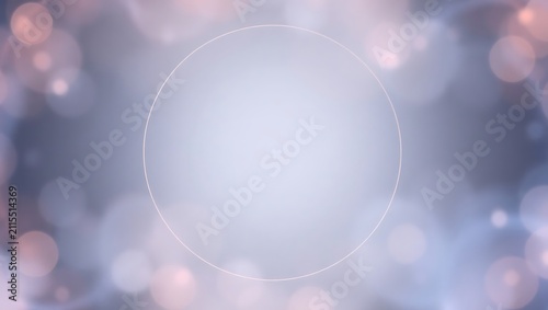 Ethereal border of light abstract rings and glows, soft edges, blank central area