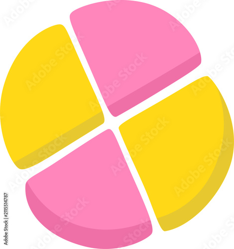 Colorful Pie Chart Icon for Data Representation