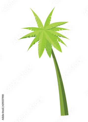 Palm tree. Simple flat illustration.
