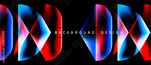 Abstract neon lines form dynamic shapes over black background. Modern design element, vibrant colors, sleek aesthetic.