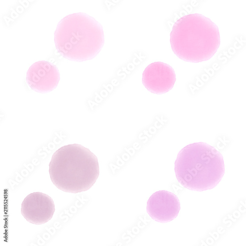 set of pink watercolor paint
