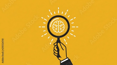 Hand holding magnifying glass over Bitcoin symbol. Crypto investor analyzing digital currency trends with financial tool.