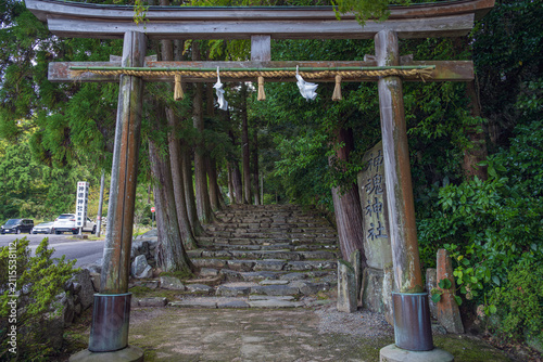 島根 神魂神社 二の鳥居と社号標