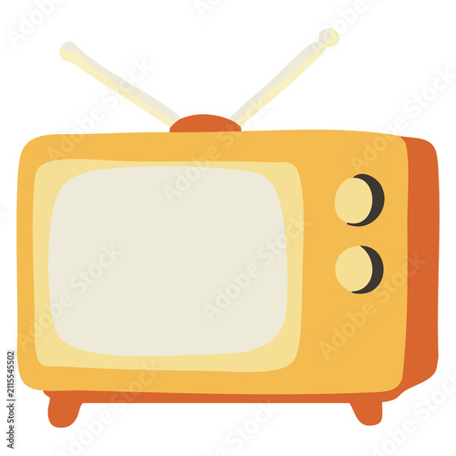 Bild auf Leinwand Vintage Retro Television Illustration