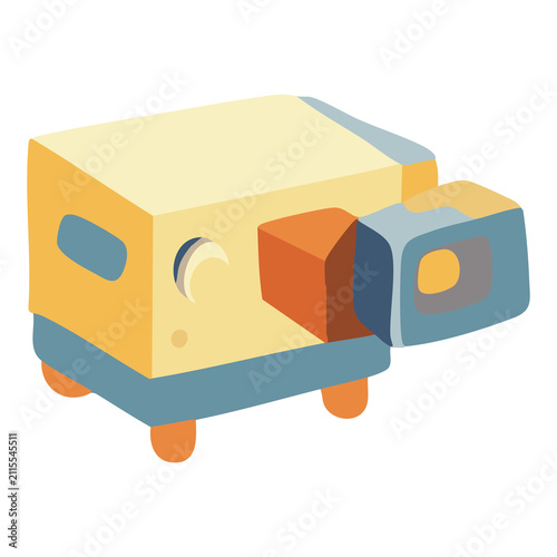 Картината върху платно Retro Projector Illustration