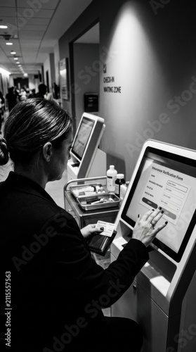 Healthcare Professional Interacting With Digital Patient Data System
