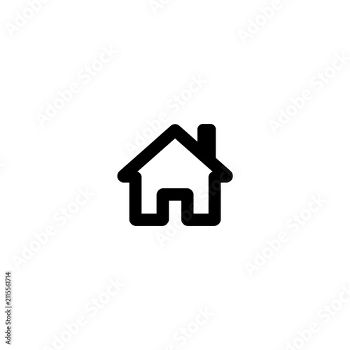 Modern Home Icon Vector – Clean Minimal House Symbol for UI and App Design