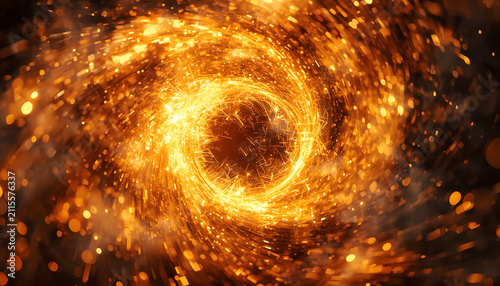 A mesmerizing whirlwind of fiery sparks, Intense fiery swirl envelops a stone emblem, radiating heat and power; an image of passion and energy, created with generative ai