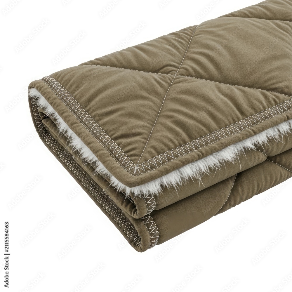 Obraz premium Brown Quilted Fabric with Warm Fleece Lining