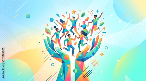 Colorful Creative Growth and Opportunity Background