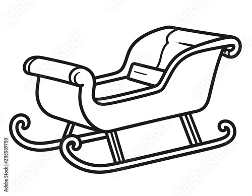 Classic Sleigh Line Art