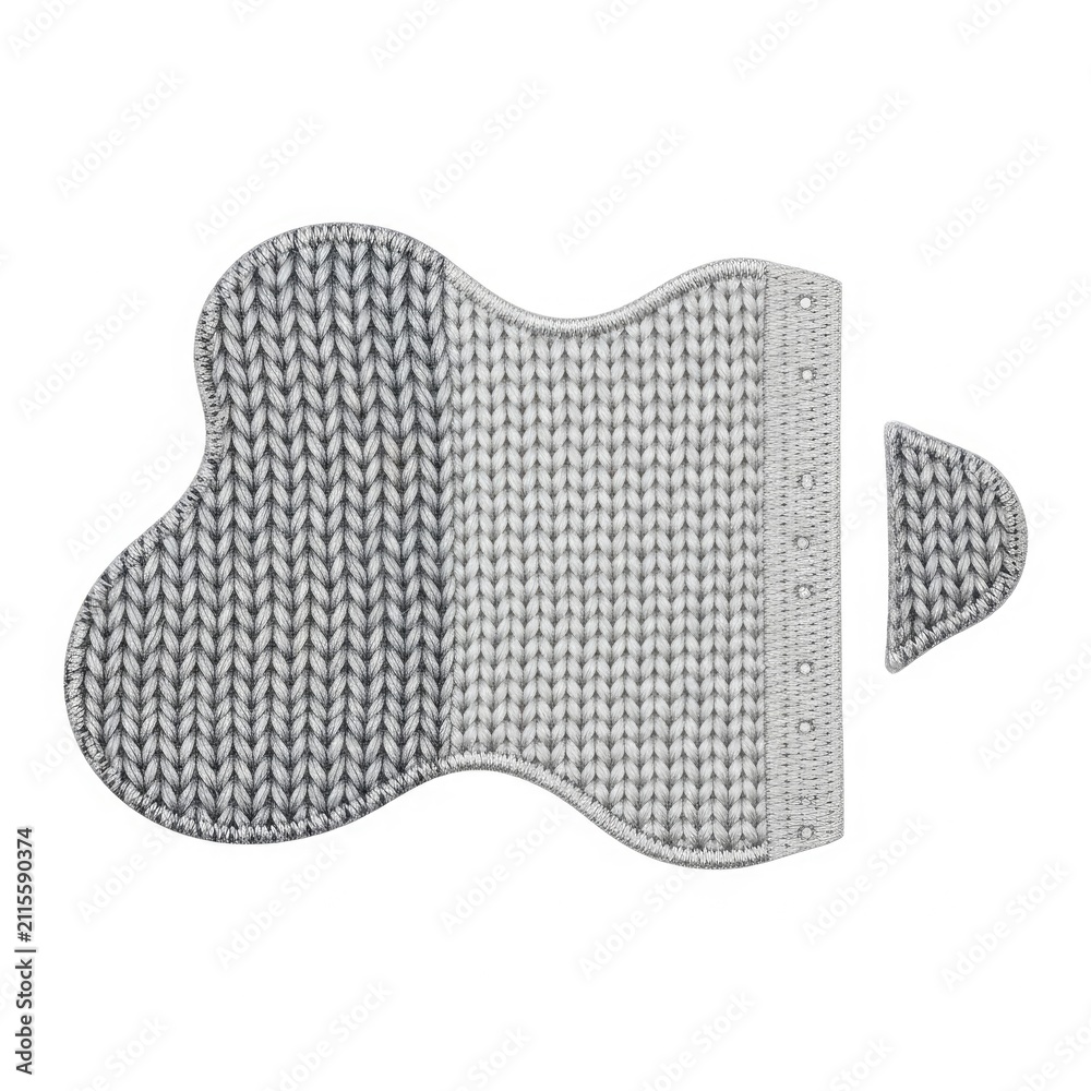 Obraz premium Grey Cloud Shaped Quilted Padded Fabric Mat