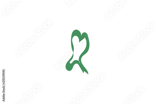 Abstract green sprout leaf logo icon vector for organic health nature business brand identity design