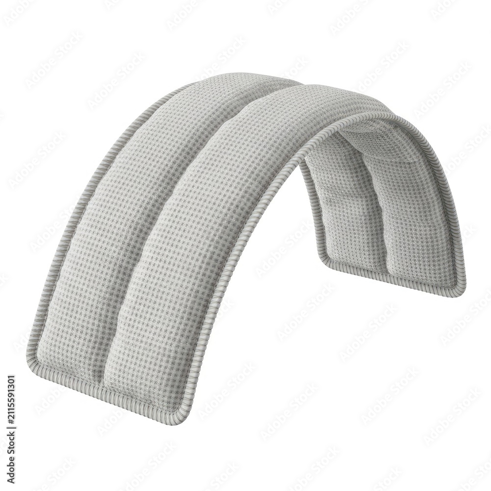 Obraz premium Grey Padded Fabric Strip Curved Textile Component