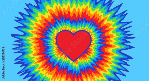 фотографія Vibrant psychedelic vector illustration with complex kaleidoscopic patterns, neon color gradients, and abstract geometric flow for artistic backgrounds and creative digital design