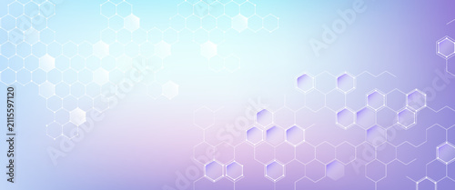 Health care and medical pattern innovation concept background design. Abstract geometric hexagons shape medicine and science background. Vector illustration