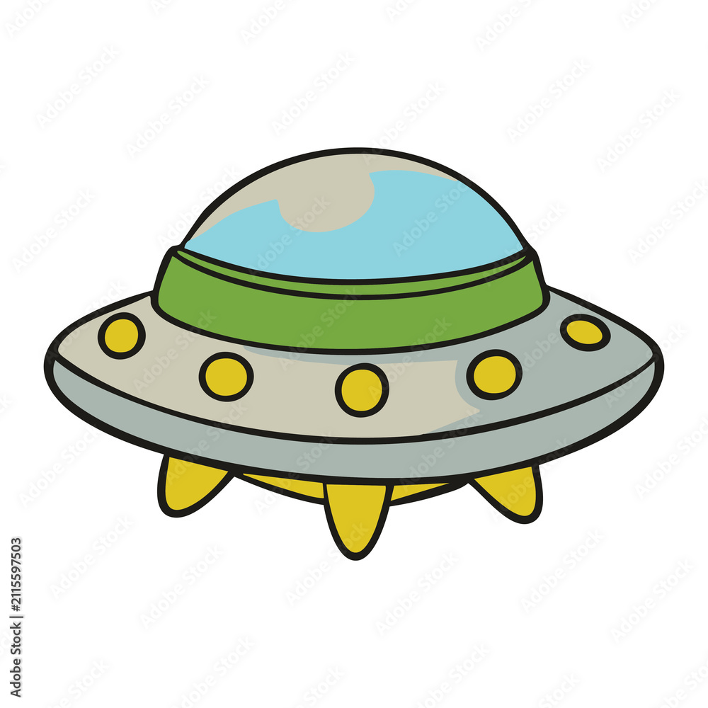 Fototapeta premium UFO Spaceship Illustration