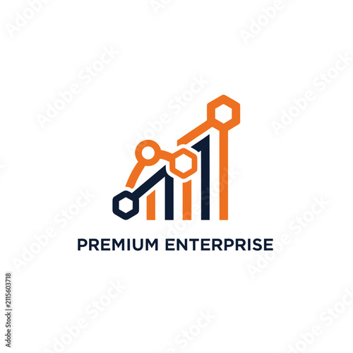 Financial Growth Abstract Graph Representing Business Success And Profit
