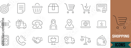 фотографія Online shopping business vector icons