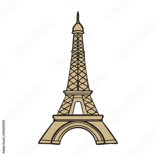 Eiffel Tower Paris Icon Illustration