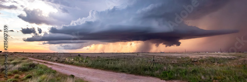 Impacts of Climate Change. El Niño, the environment, rising global temperatures. Pollution and devastating storms featuring tornadoes and strong winds. Uncontrolled weather. Web banner, copy space.