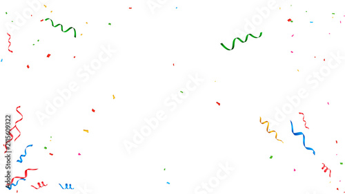 party colorful confetti streamers celebration background vector isolated birthday falling festival holiday illustration event happy invitation carnival border