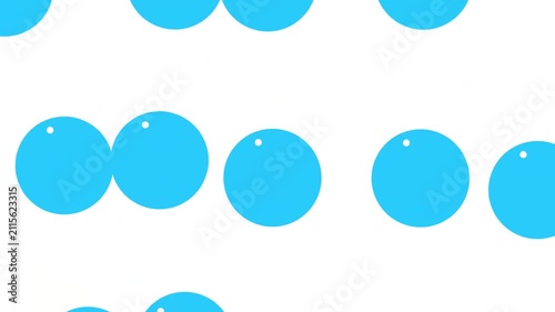 blue bubbles on white background. circles. balls. 