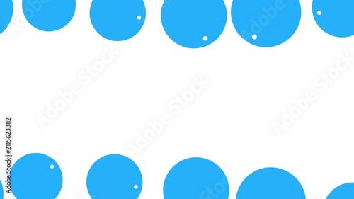 blue bubbles on white background. circles. balls. 